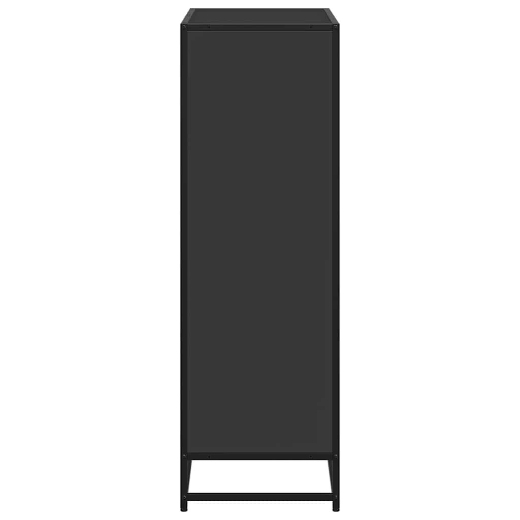 Boekenkast 80,5x35x107,5 cm bewerkt hout zwart