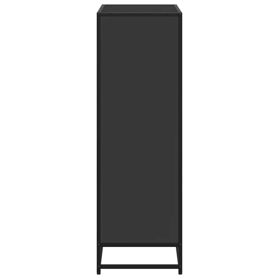 Boekenkast 80,5x35x107,5 cm bewerkt hout zwart