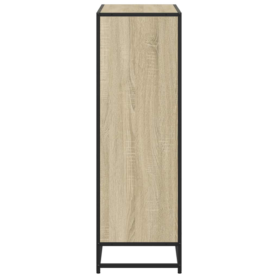 Boekenkast 80,5x35x107,5 cm bewerkt hout sonoma eikenkleurig