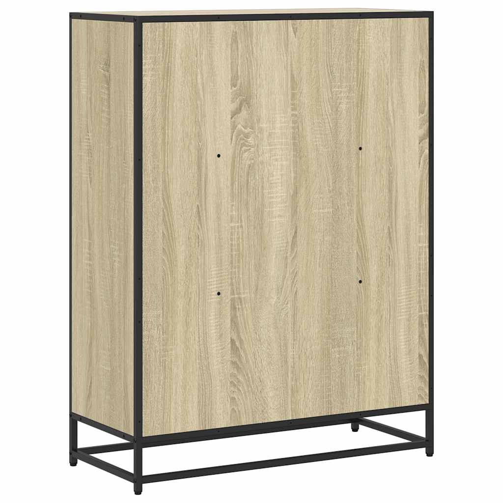 Boekenkast 80,5x35x107,5 cm bewerkt hout sonoma eikenkleurig