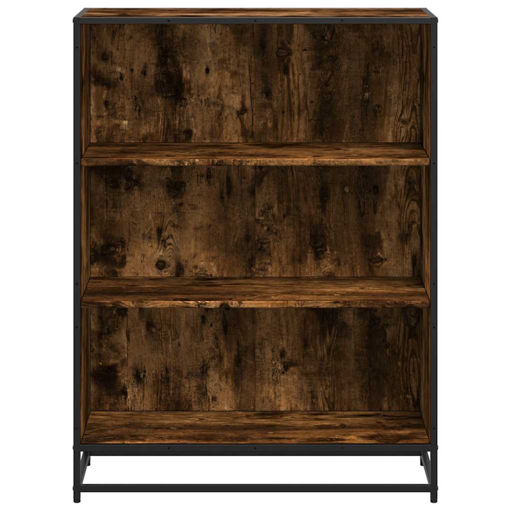 Boekenkast 80,5x35x107,5 cm bewerkt hout gerookt eikenkleurig