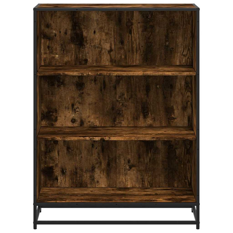 Boekenkast 80,5x35x107,5 cm bewerkt hout gerookt eikenkleurig