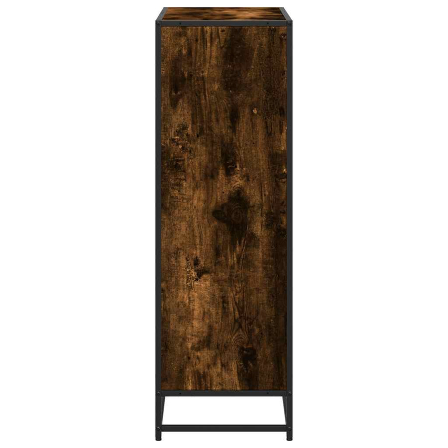 Boekenkast 80,5x35x107,5 cm bewerkt hout gerookt eikenkleurig