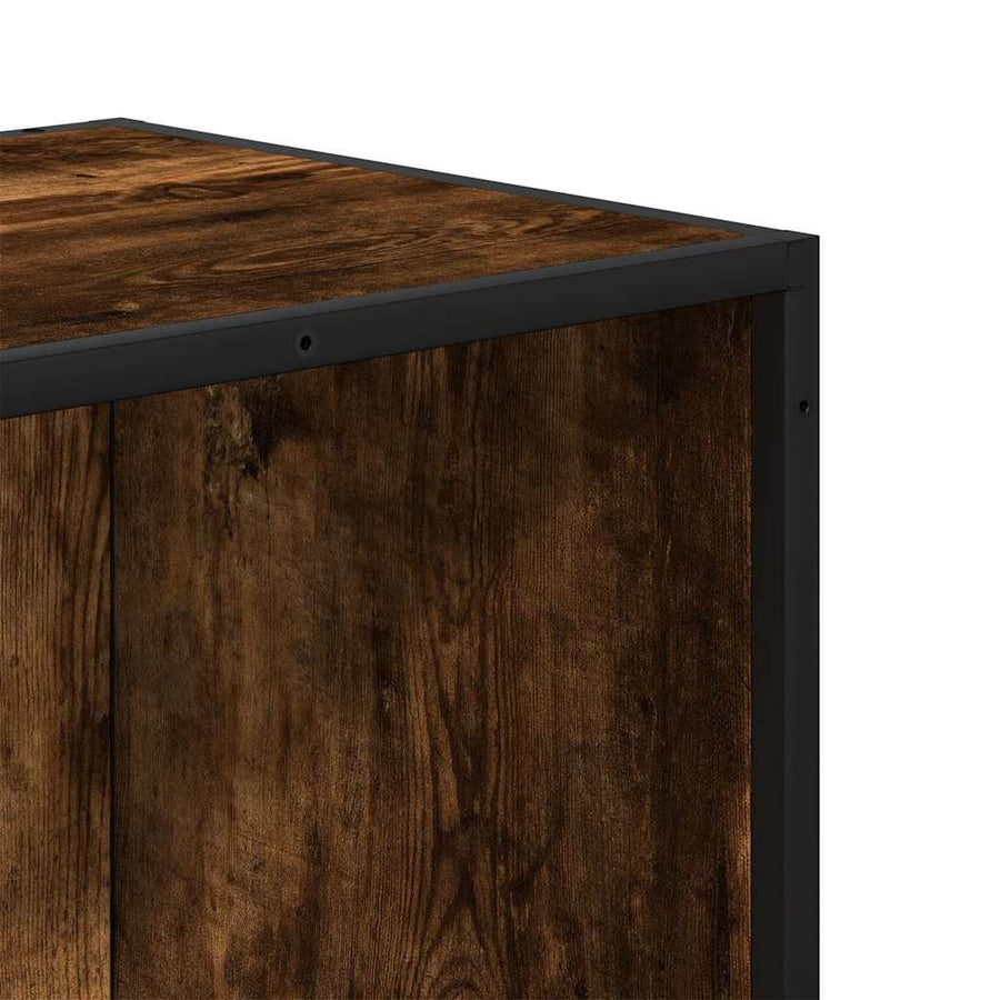 Boekenkast 80,5x35x107,5 cm bewerkt hout gerookt eikenkleurig