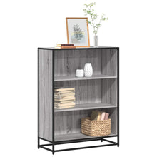 Boekenkast 80,5x35x107,5cm bewerkt hout grijs sonoma eikenkleur
