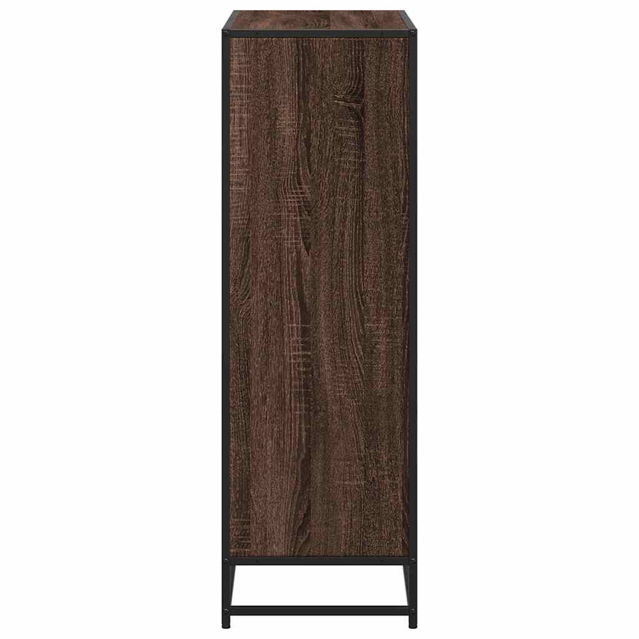 Boekenkast 80,5x35x107,5 cm bewerkt hout bruin eikenkleur