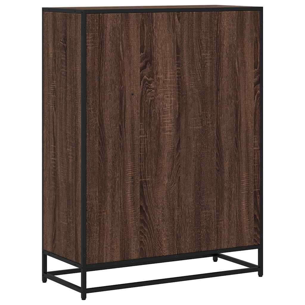 Boekenkast 80,5x35x107,5 cm bewerkt hout bruin eikenkleur