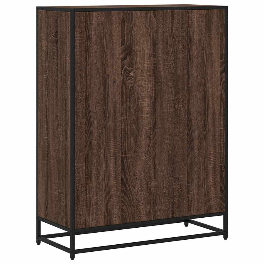 Boekenkast 80,5x35x107,5 cm bewerkt hout bruin eikenkleur