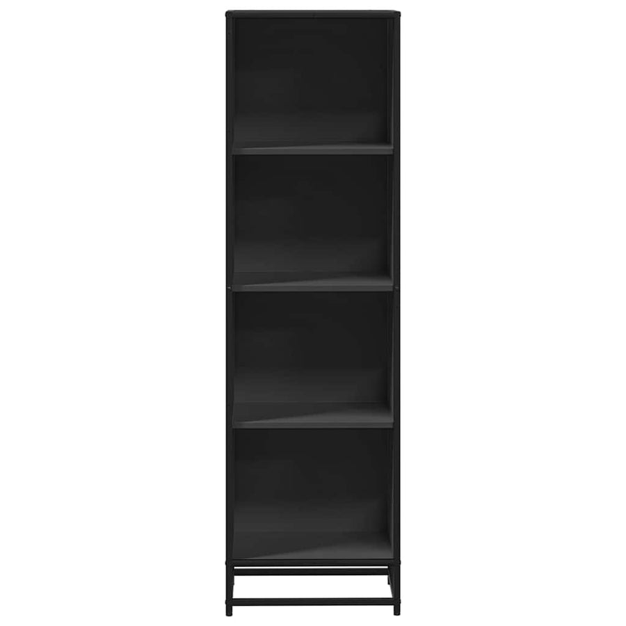 Boekenkast 40x35x139 cm bewerkt hout zwart