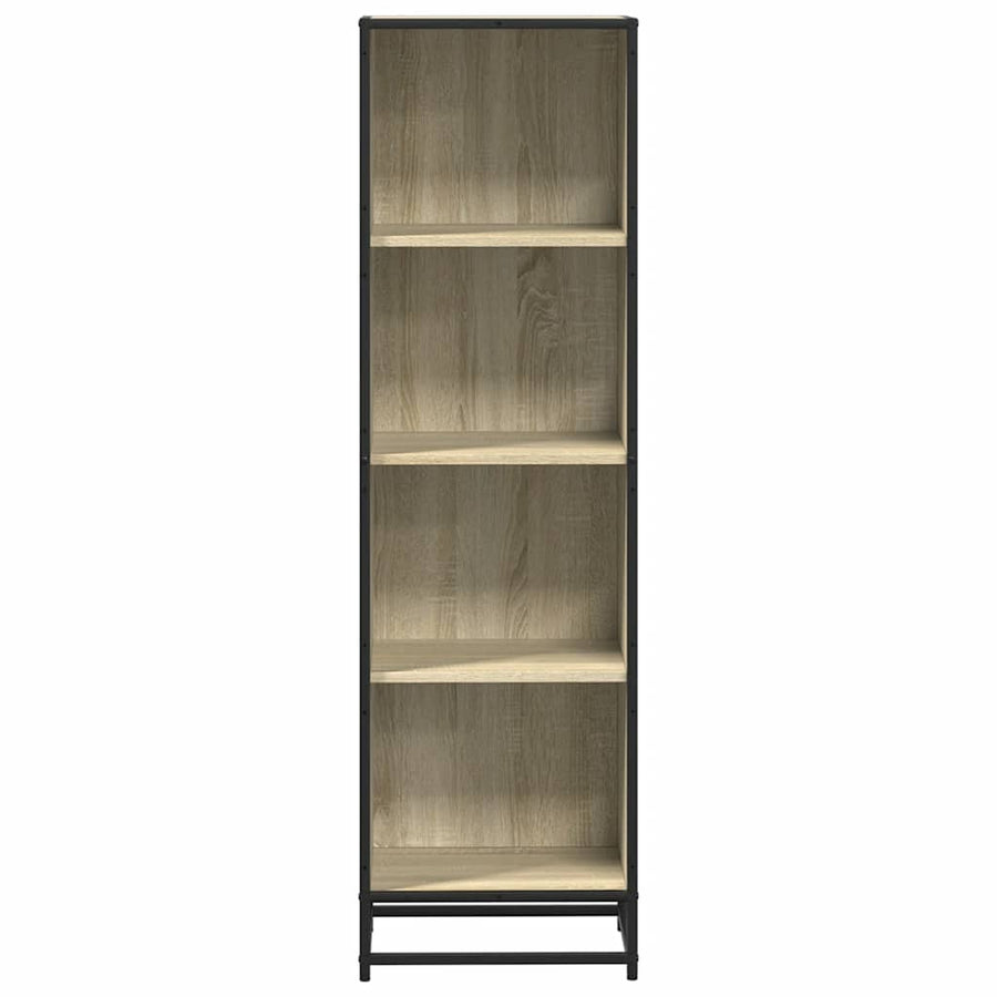 Boekenkast 40x35x139 cm bewerkt hout sonoma eikenkleurig