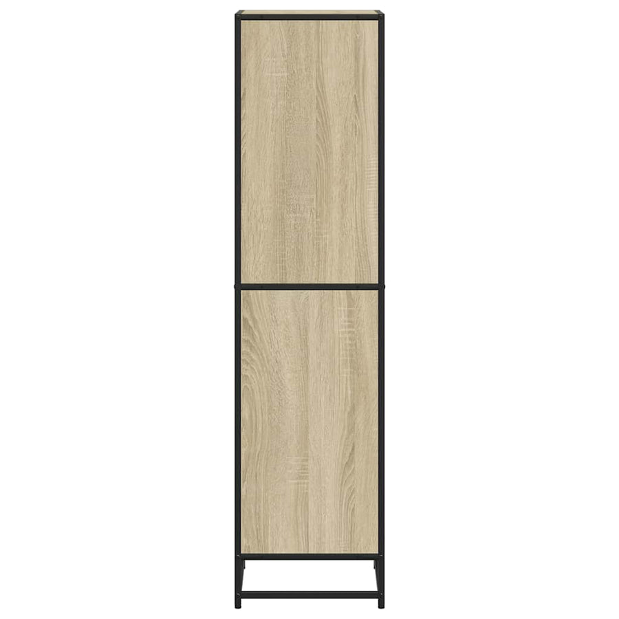 Boekenkast 40x35x139 cm bewerkt hout sonoma eikenkleurig