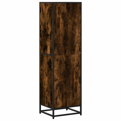 Boekenkast 40x35x139 cm bewerkt hout gerookt eikenkleurig