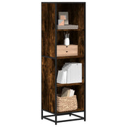 Boekenkast 40x35x139 cm bewerkt hout gerookt eiken