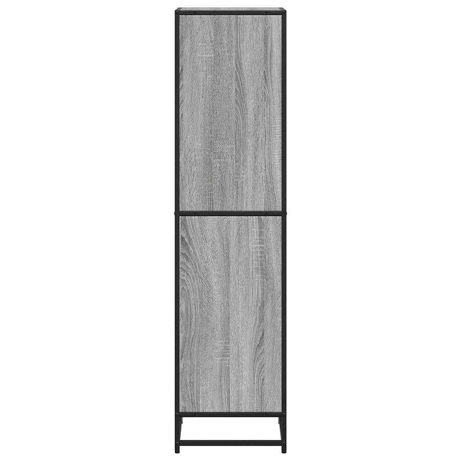 Boekenkast 40x35x139 cm bewerkt hout grijs sonoma eikenkleurig