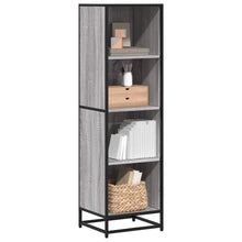 Boekenkast 40x35x139 cm bewerkt hout grijs sonoma eikenkleurig