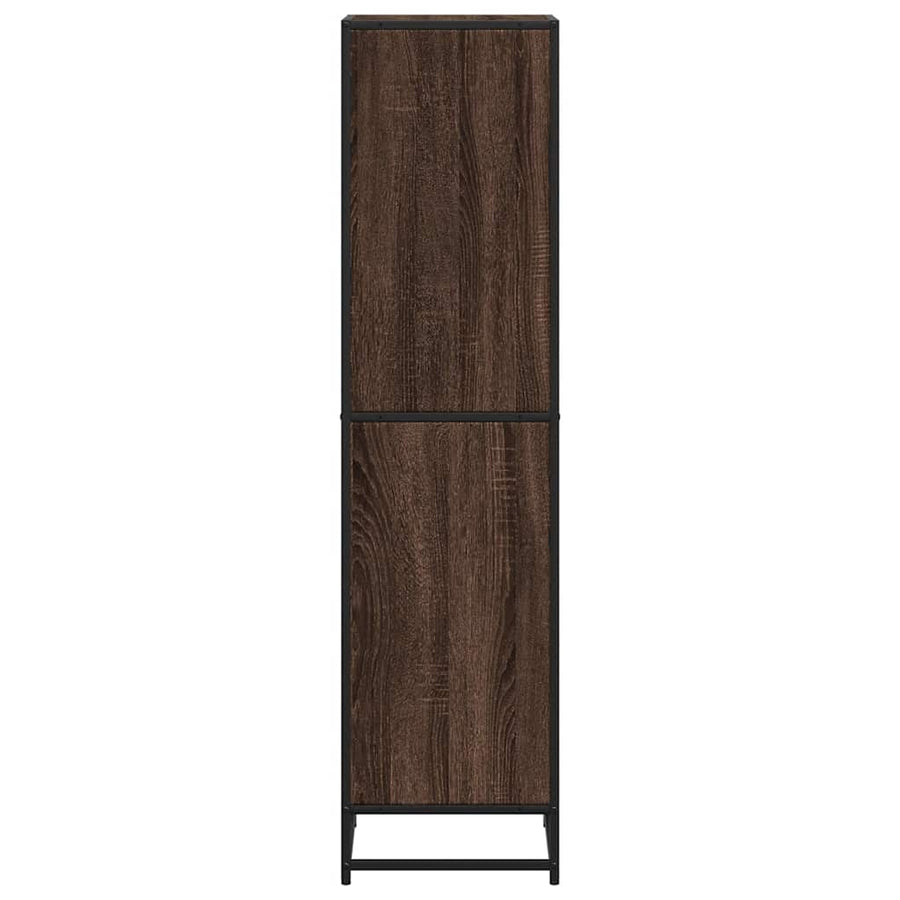 Boekenkast 40x35x139 cm bewerkt hout bruin eikenkleur
