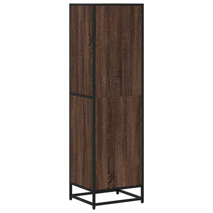 Boekenkast 40x35x139 cm bewerkt hout bruin eikenkleur