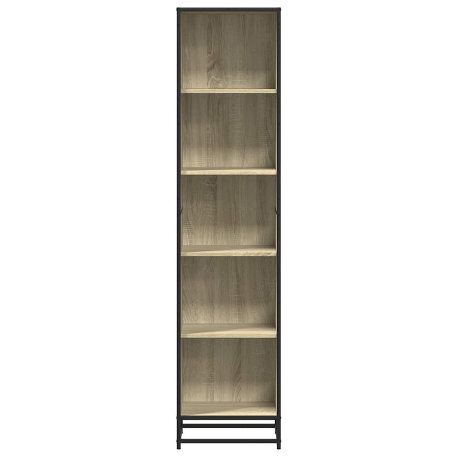Boekenkast 40x35x170,5 cm bewerkt hout sonoma eikenkleurig