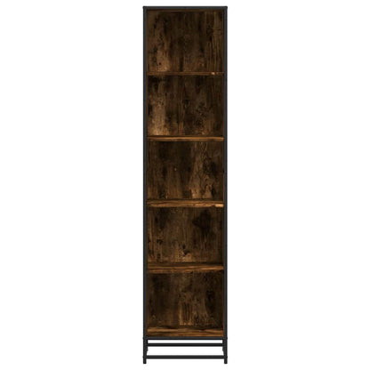 Boekenkast 40x35x170,5 cm bewerkt hout gerookt eikenkleurig