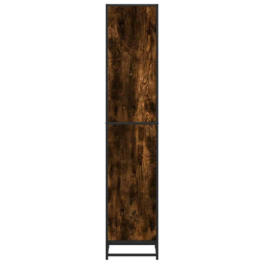Boekenkast 40x35x170,5 cm bewerkt hout gerookt eikenkleurig