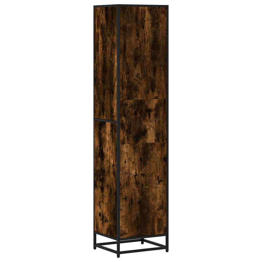 Boekenkast 40x35x170,5 cm bewerkt hout gerookt eikenkleurig