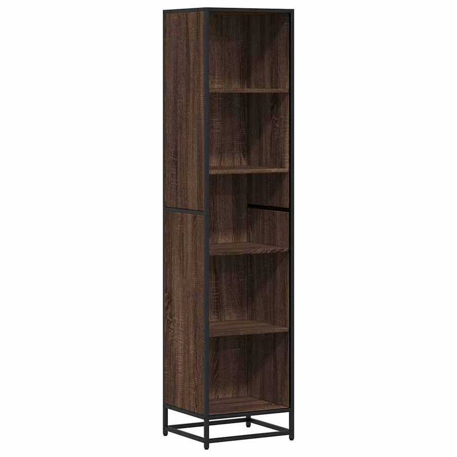 Boekenkast 40x35x170,5 cm bewerkt hout bruin eikenkleur