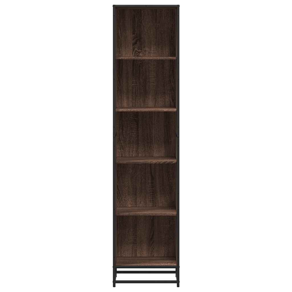 Boekenkast 40x35x170,5 cm bewerkt hout bruin eikenkleur