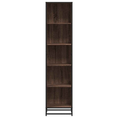 Boekenkast 40x35x170,5 cm bewerkt hout bruin eikenkleur