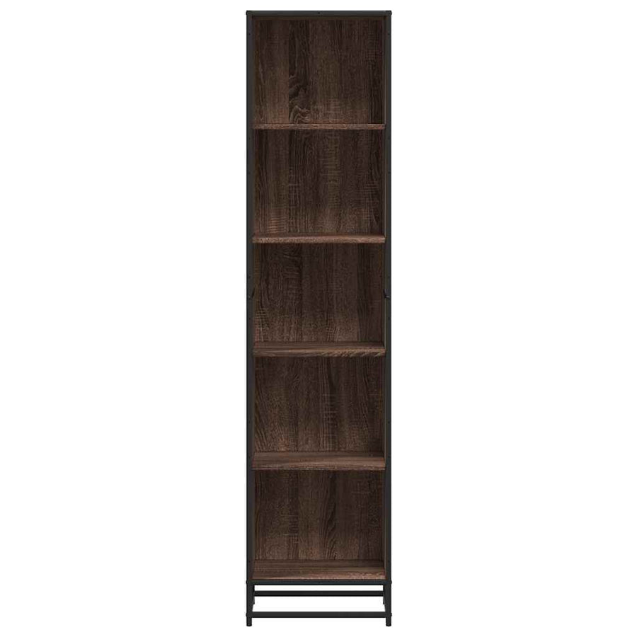 Boekenkast 40x35x170,5 cm bewerkt hout bruin eikenkleur