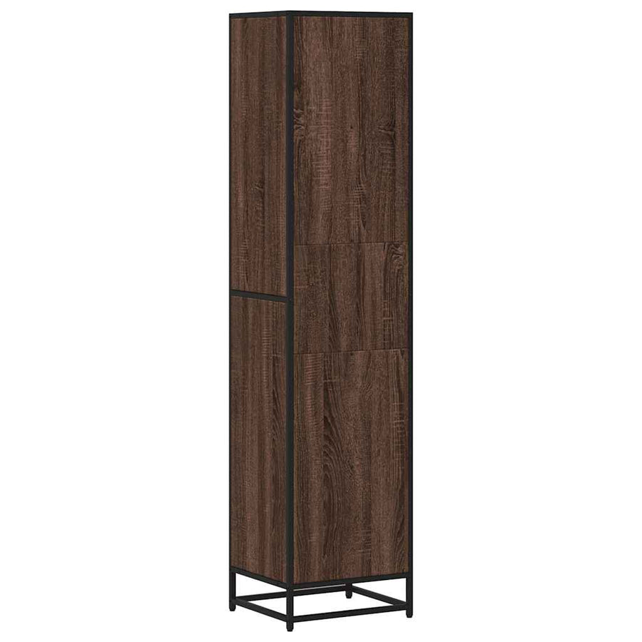 Boekenkast 40x35x170,5 cm bewerkt hout bruin eikenkleur