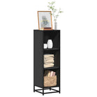 Bookcase 33.5x33x107.5 cm engineered wood black