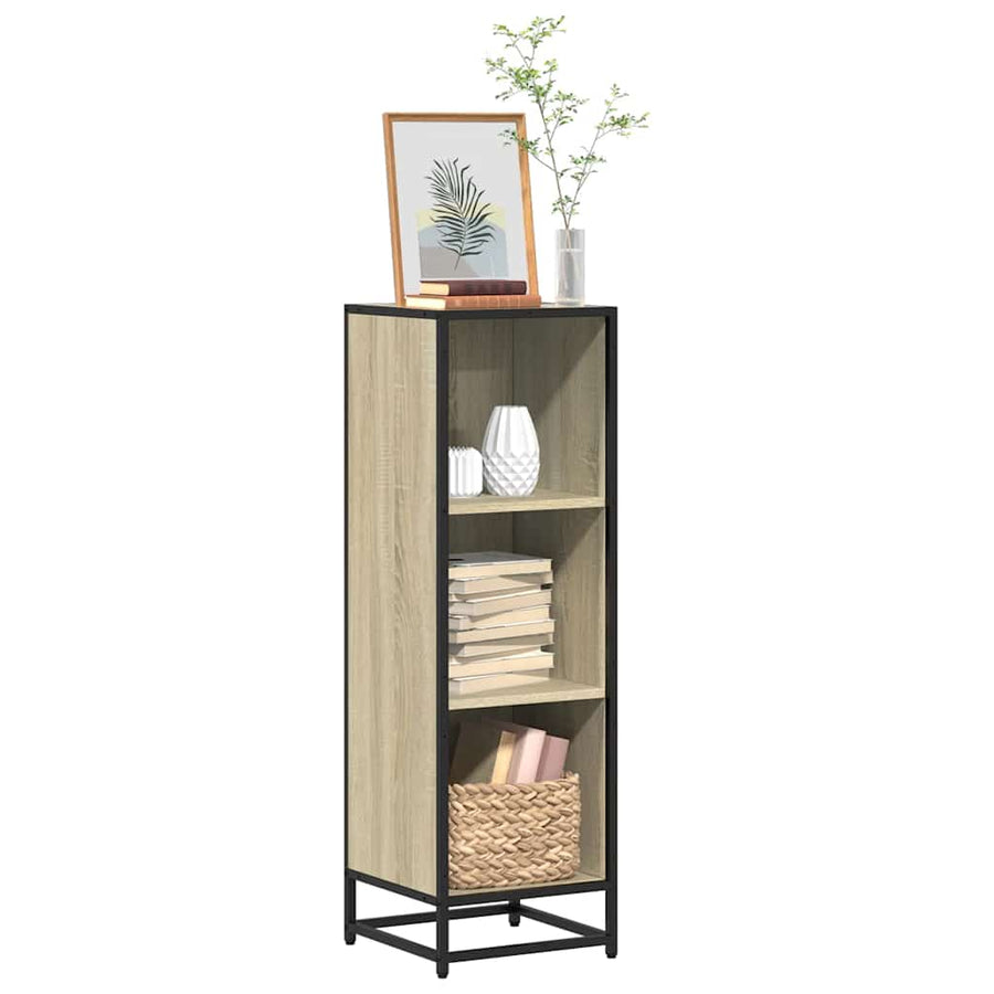 Boekenkast 33,5x33x107,5 cm bewerkt hout sonoma eikenkleurig