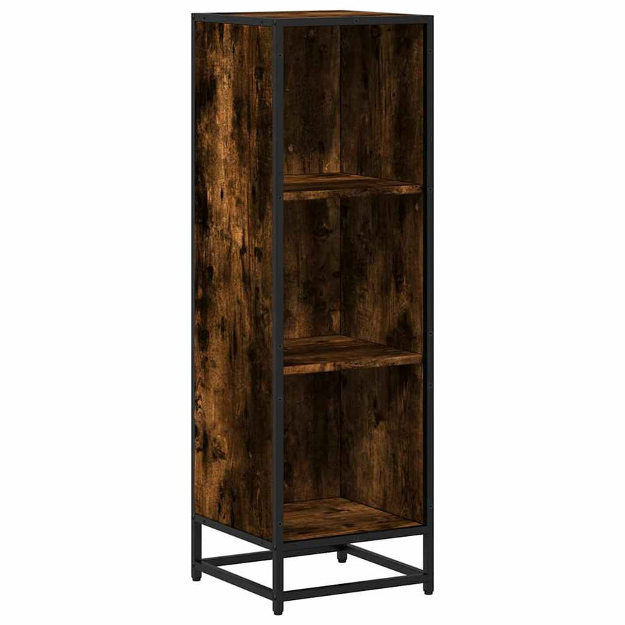 Boekenkast 33,5x33x107,5 cm bewerkt hout gerookt eikenkleurig
