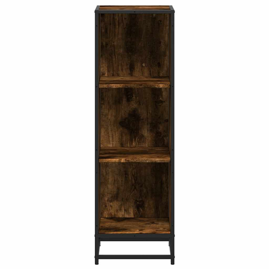 Boekenkast 33,5x33x107,5 cm bewerkt hout gerookt eikenkleurig