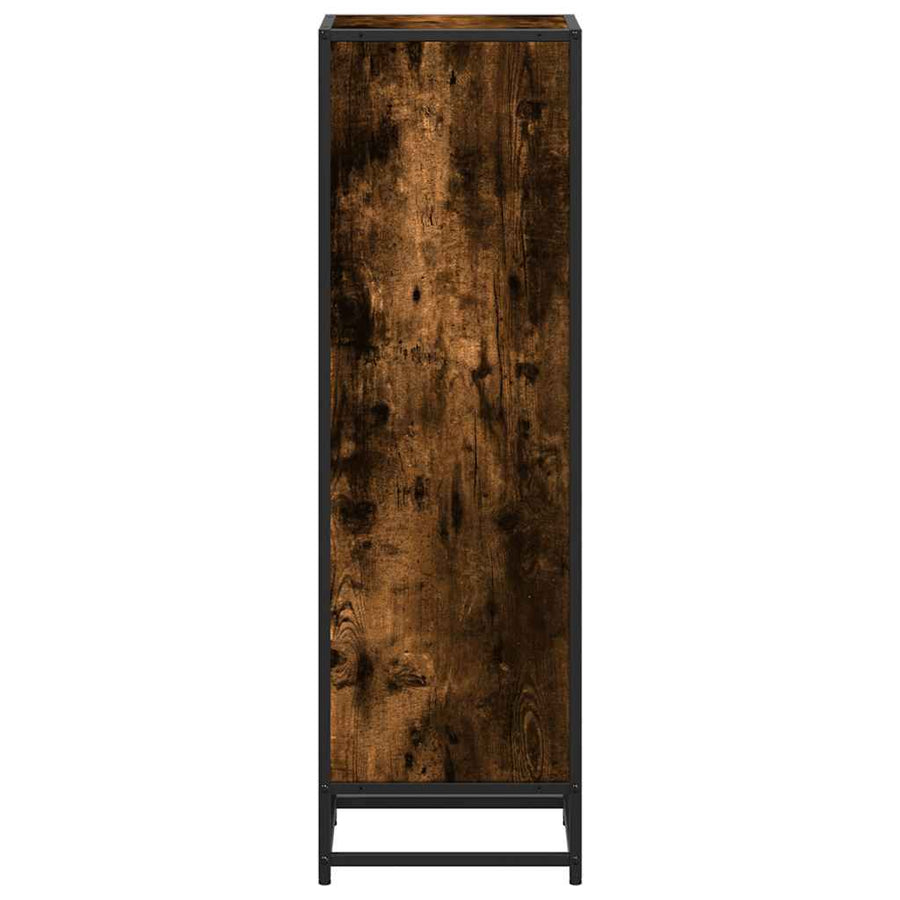 Boekenkast 33,5x33x107,5 cm bewerkt hout gerookt eikenkleurig