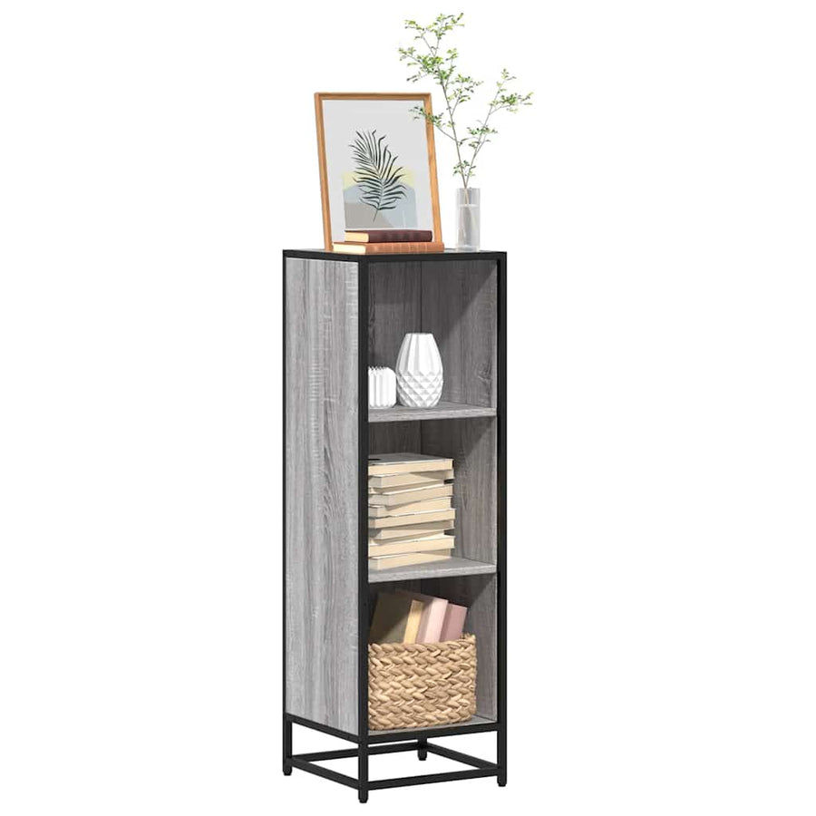 Boekenkast 33,5x33x107,5 bewerkt hout grijs sonoma eikenkleur
