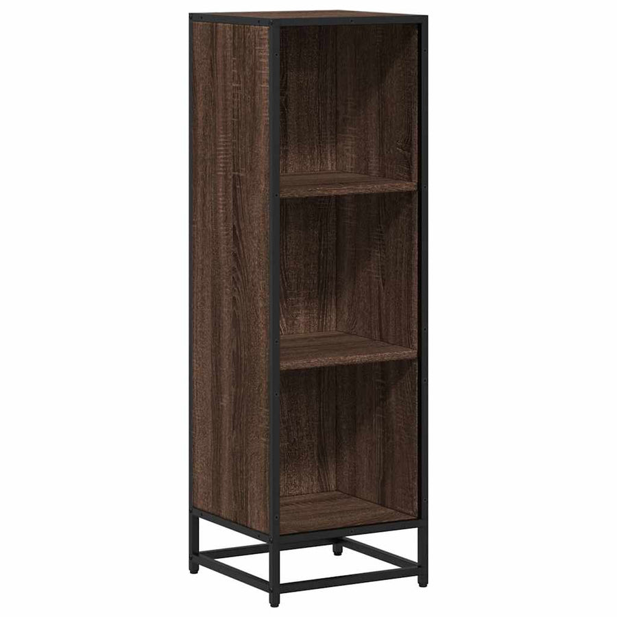Boekenkast 33,5x33x107,5 cm bewerkt hout bruin eikenkleur