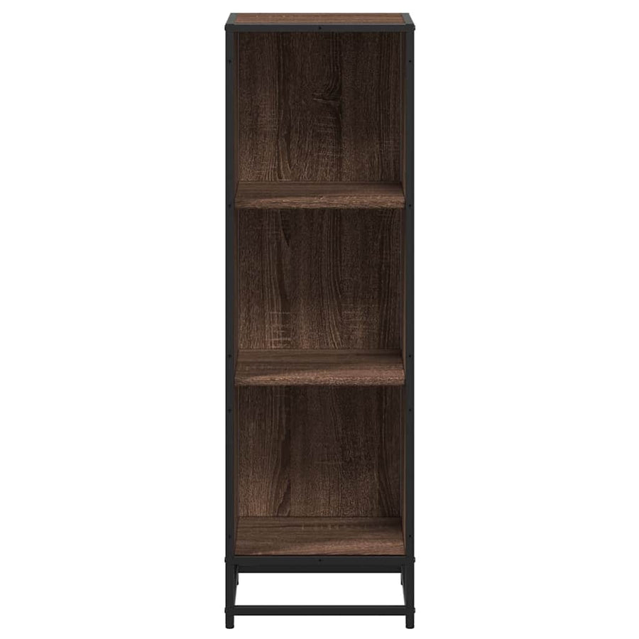 Boekenkast 33,5x33x107,5 cm bewerkt hout bruin eikenkleur