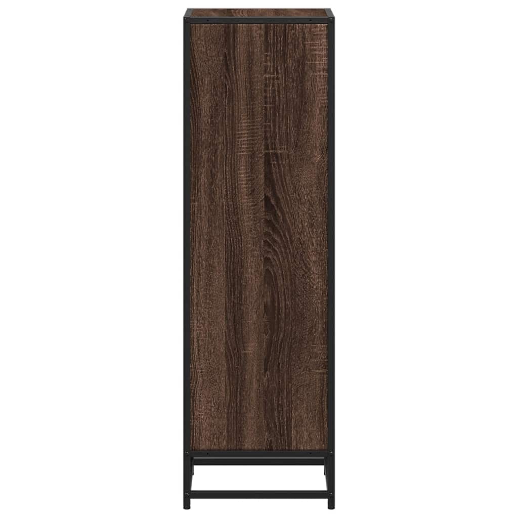 Boekenkast 33,5x33x107,5 cm bewerkt hout bruin eikenkleur