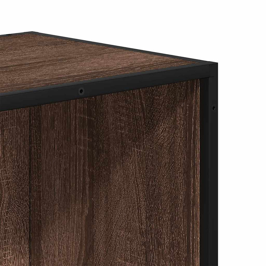Boekenkast 33,5x33x107,5 cm bewerkt hout bruin eikenkleur