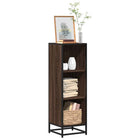 Bookcase 33.5x33x107.5 cm carved wood brown oak color
