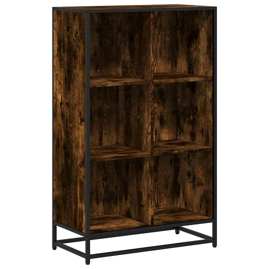 Boekenkast 65,5x33x107,5 cm bewerkt hout gerookt eikenkleurig
