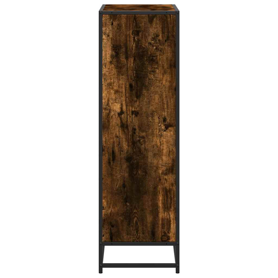 Boekenkast 65,5x33x107,5 cm bewerkt hout gerookt eikenkleurig