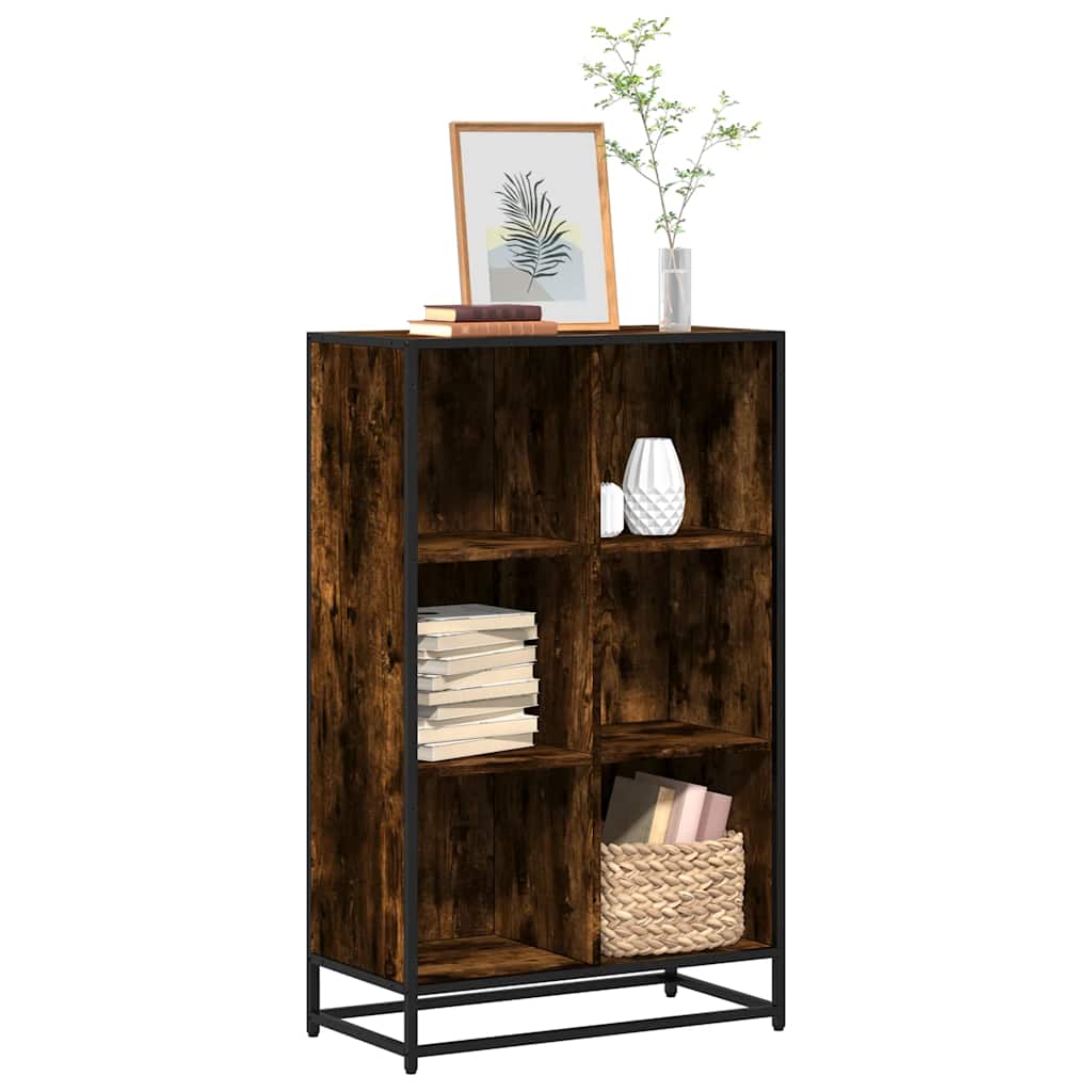 Boekenkast 65,5x33x107,5 cm bewerkt hout gerookt eikenkleurig