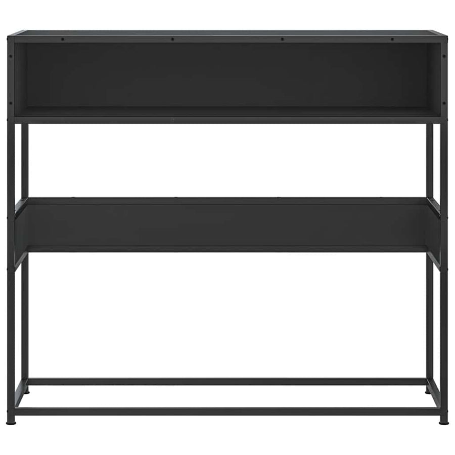 Wandtafel 90x35x80 cm bewerkt hout zwart