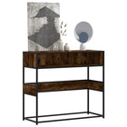 Wandtafel 90x35x80 cm bewerkt hout metaal