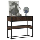Wandtafel 90x35x80 cm bewerkt hout bruin