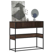 Wandtafel 90x35x80 cm bewerkt hout bruin eikenkleur
