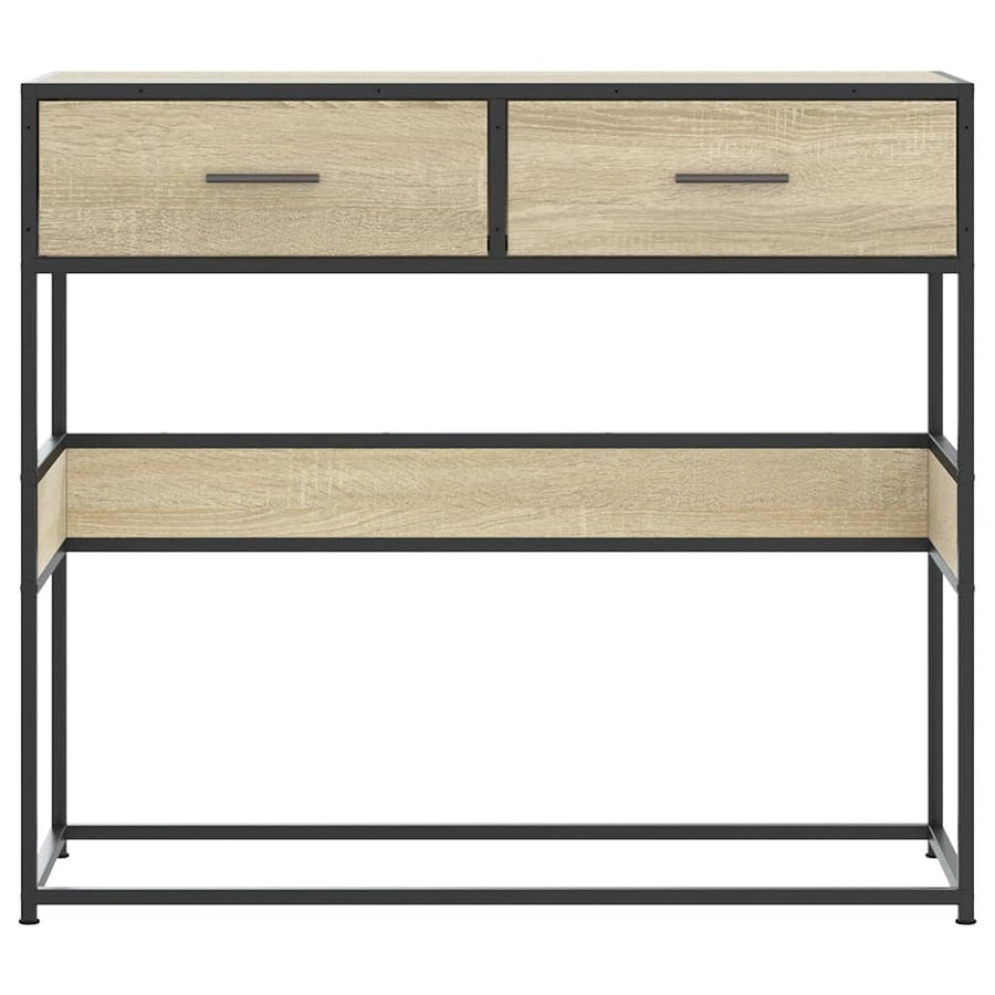 Wandtafel 90x35x80 cm bewerkt hout sonoma eikenkleurig