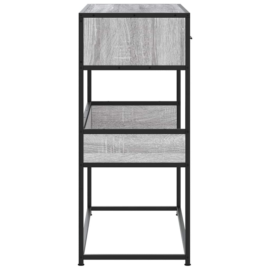 Wandtafel 90x35x80 cm bewerkt hout grijs sonoma eikenkleurig